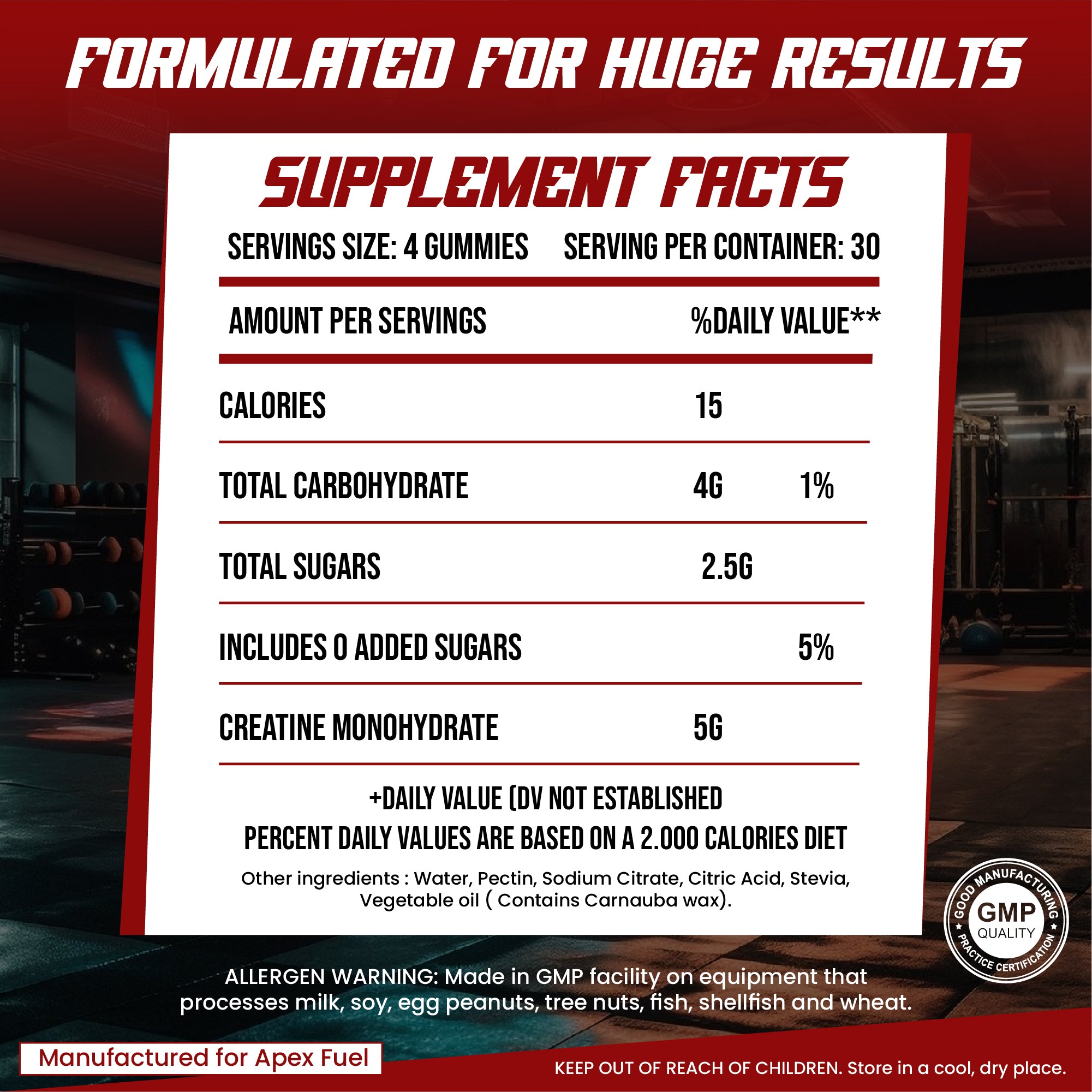 Apex Fuel Ceatine Gummies