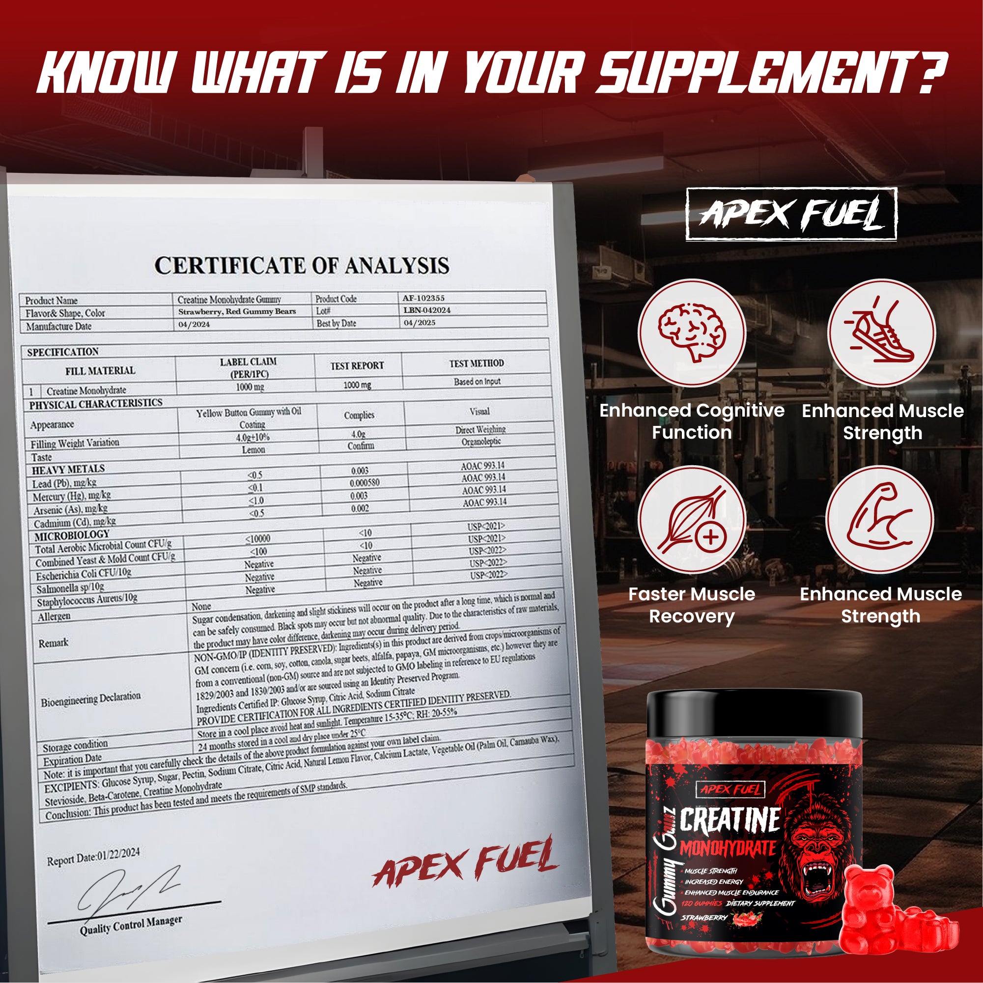 Apex Fuel Ceatine Gummies